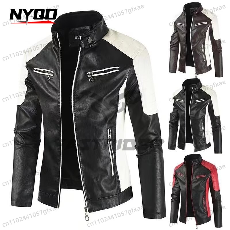 Riding Jacket Leather - Motorcycle Riding Leather Jacket Color Stand-up