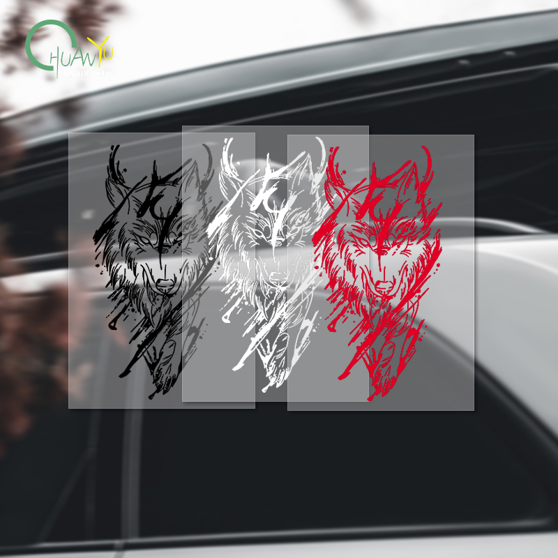 Motorcycle Gear Pattern - Dark magic wolf car decals car