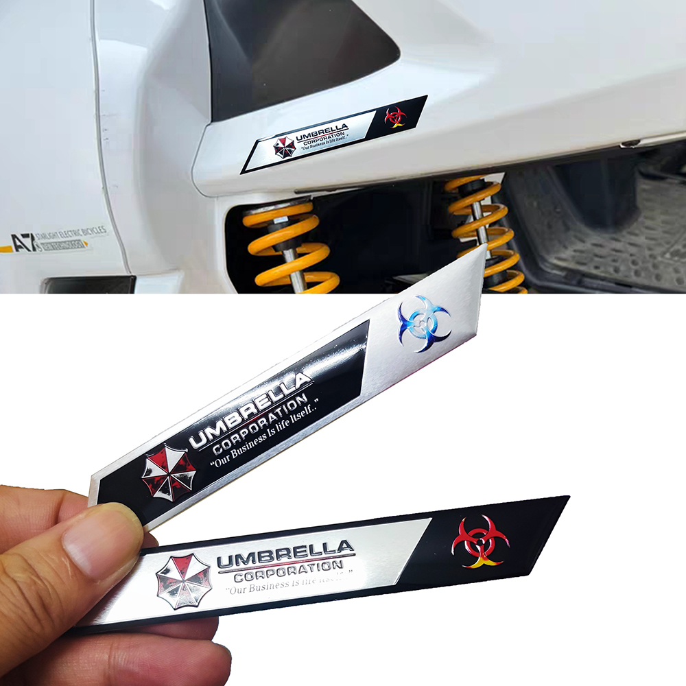 Umbrella 3D Metal Car Stickers - đánh giá và giá Motorcycle Gear Pattern