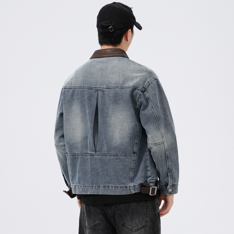Stand Leather Collar Denim Jac - đánh giá và giá Riding Jacket Leather