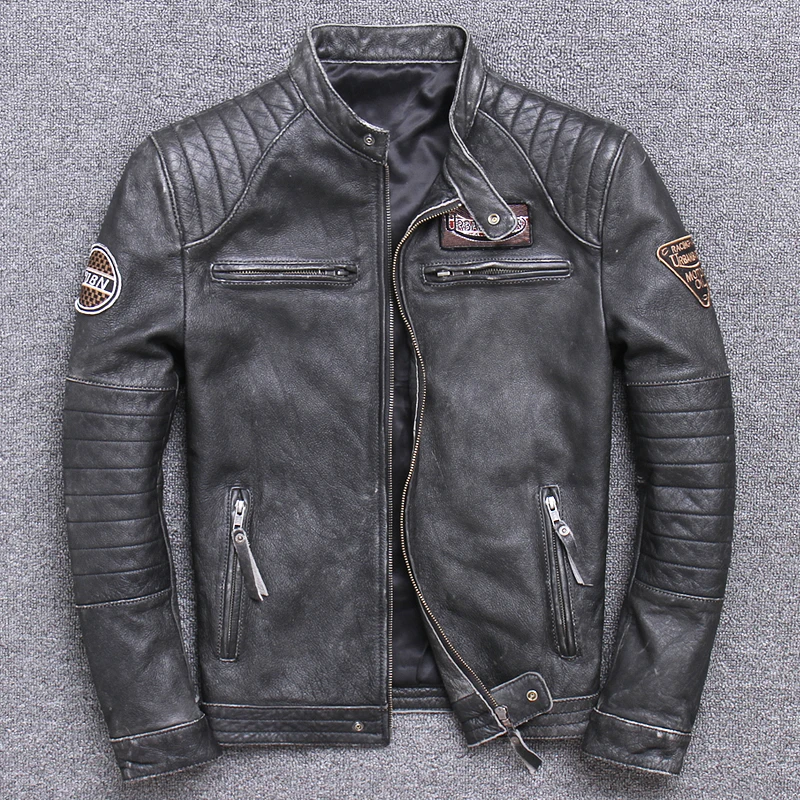 Fashion Biker Jackets Vintage  - đánh giá và giá Riding Jacket Leather