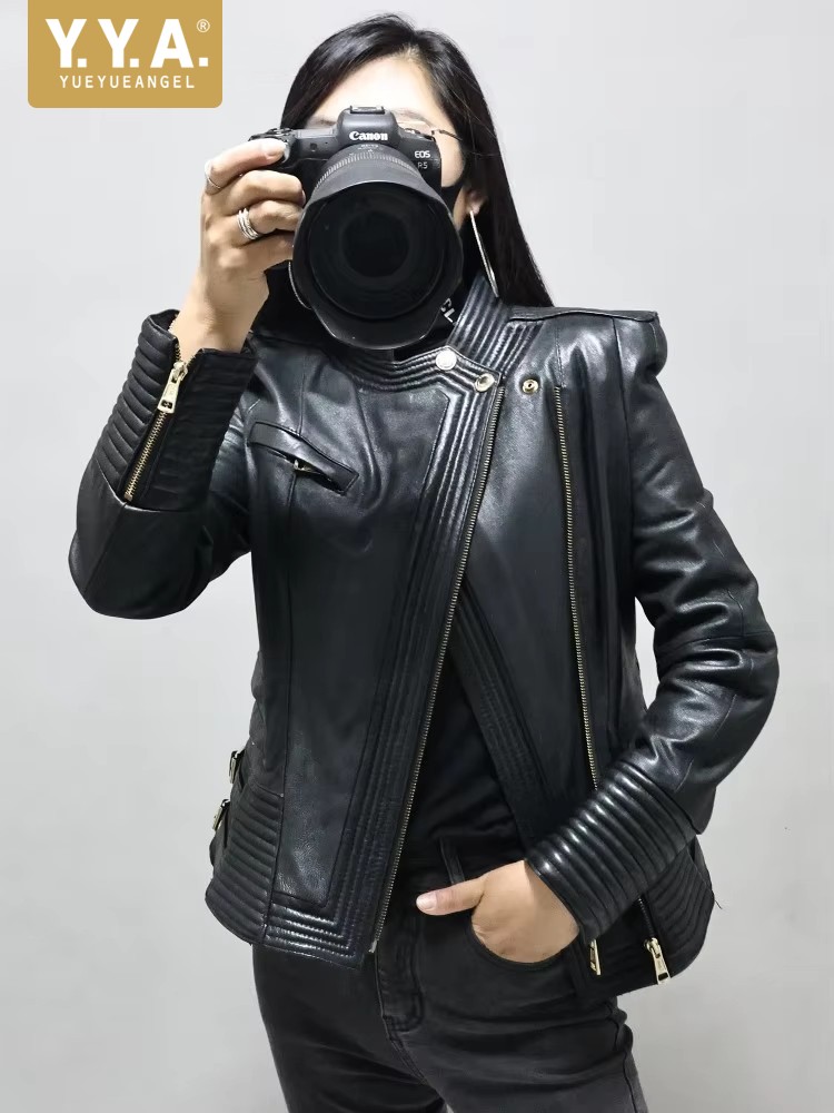 Women Slim Fit Sheepskin Genui - đánh giá và giá Riding Jacket Leather