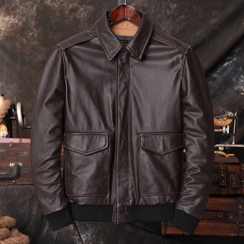 Bomber A2 Pilot Genuine Leathe - đánh giá và giá Riding Jacket Leather