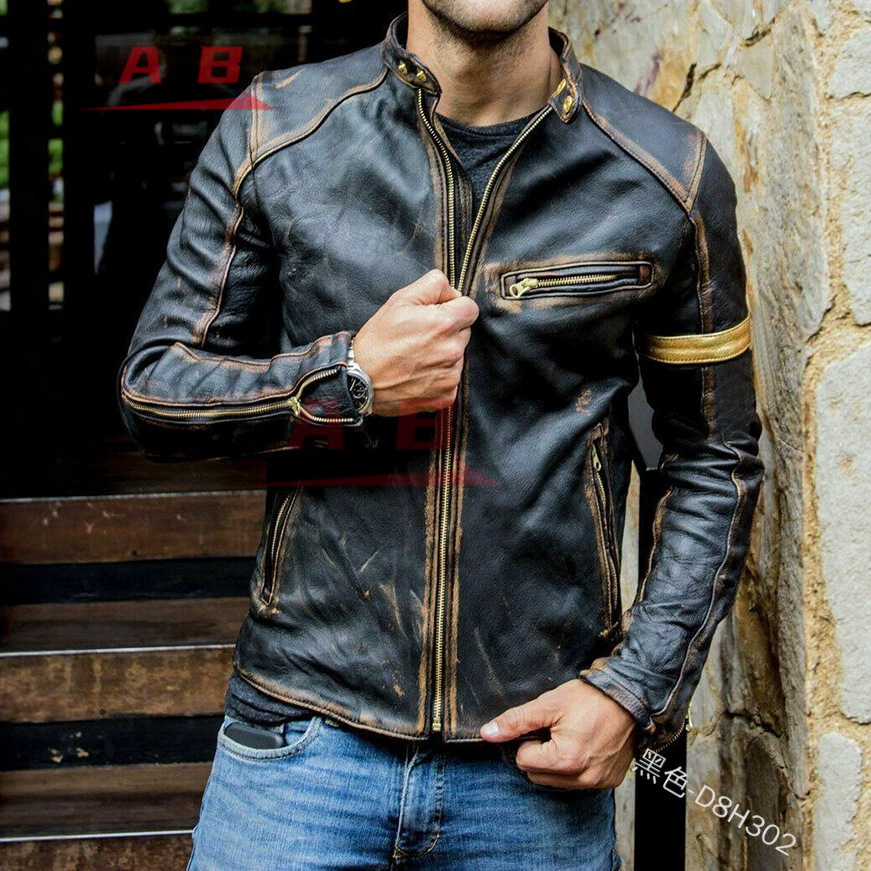 Motorcycle Retro Leather Jacke - đánh giá và giá Riding Jacket Leather
