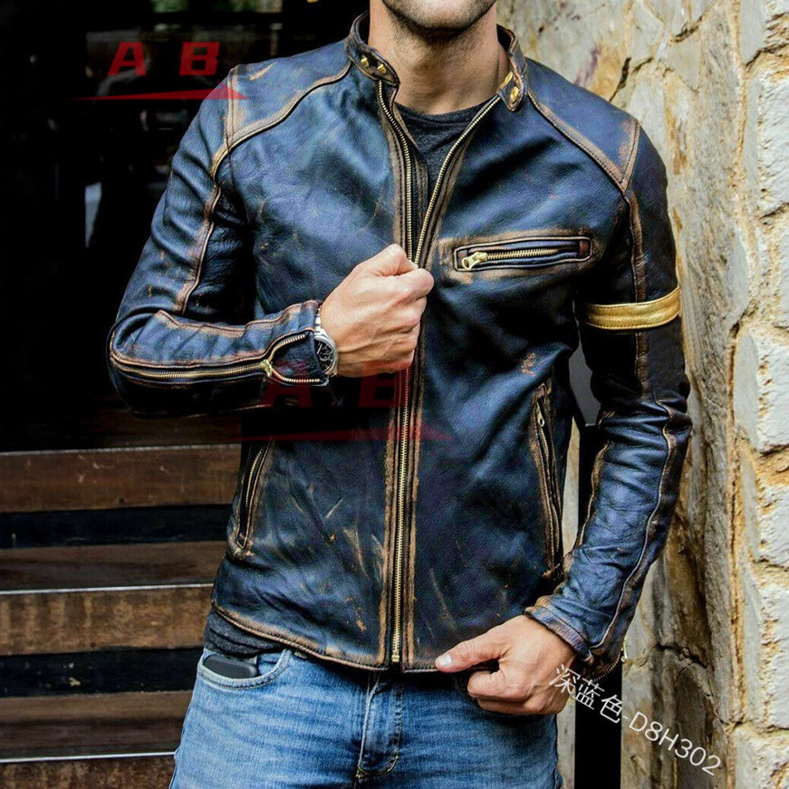Motorcycle Retro Leather Jacke - đánh giá và giá Riding Jacket Leather