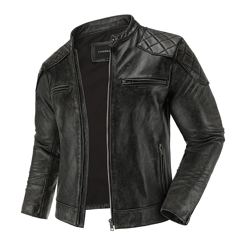 Retro Leather Jacket Motorcycl - đánh giá và giá Riding Jacket Leather