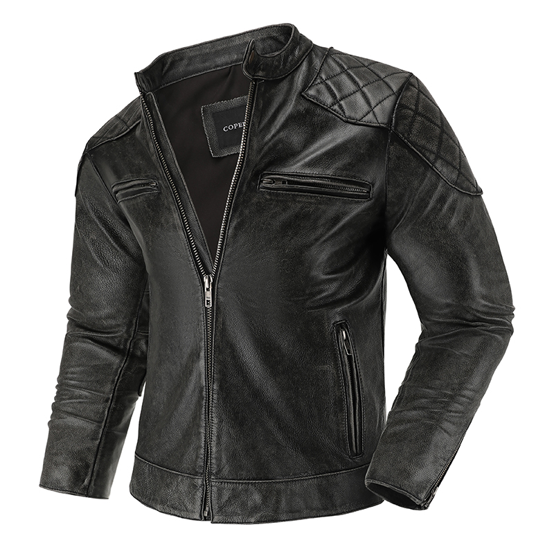 Retro Leather Jacket Motorcycl - đánh giá và giá Riding Jacket Leather