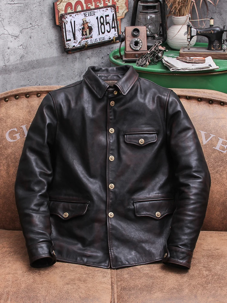 YR!Free shipping.Men Deep brow - đánh giá và giá Riding Jacket Leather