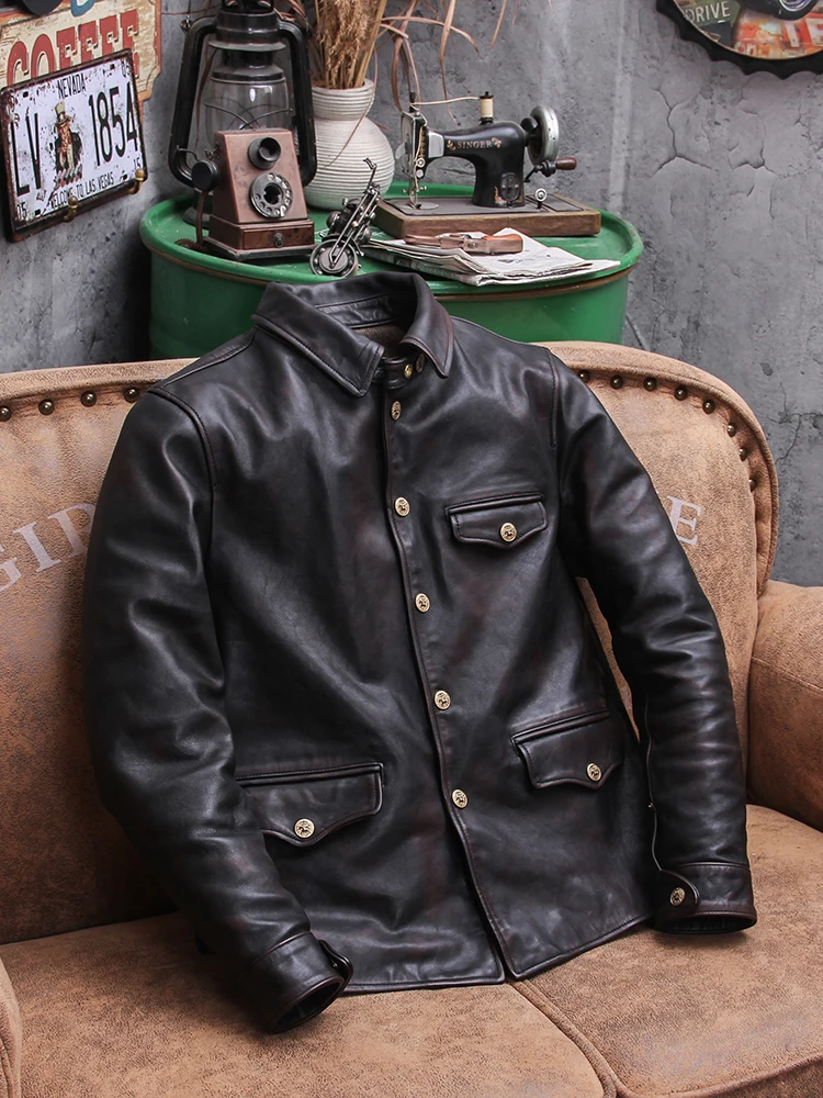 YR!Free shipping.Men Deep brow - đánh giá và giá Riding Jacket Leather